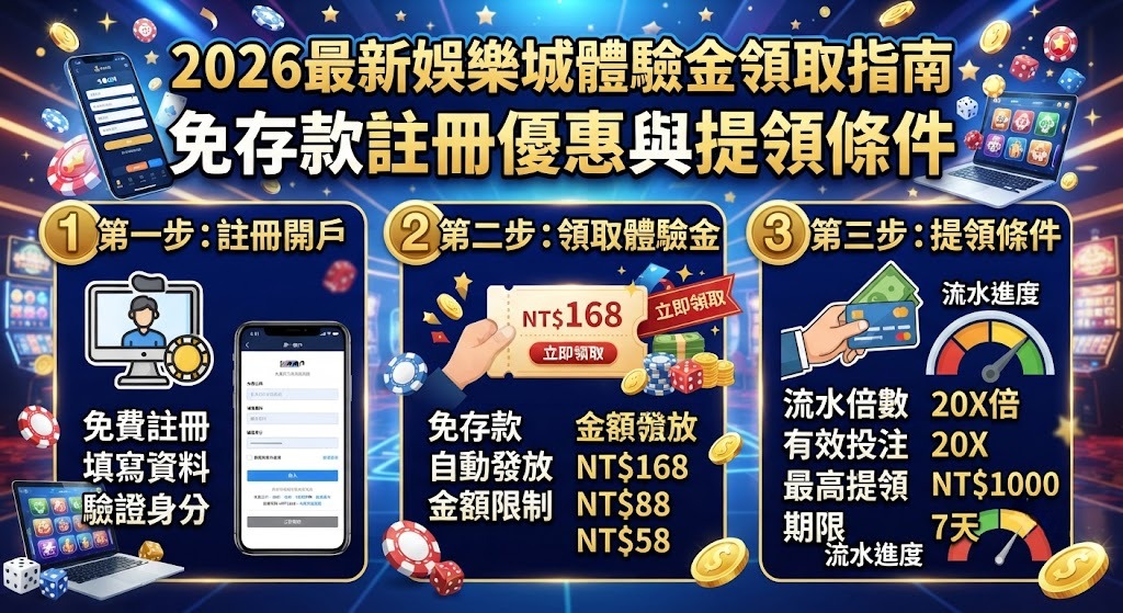 拿得到才能贏！立即檢視娛樂城體驗金提領攻略