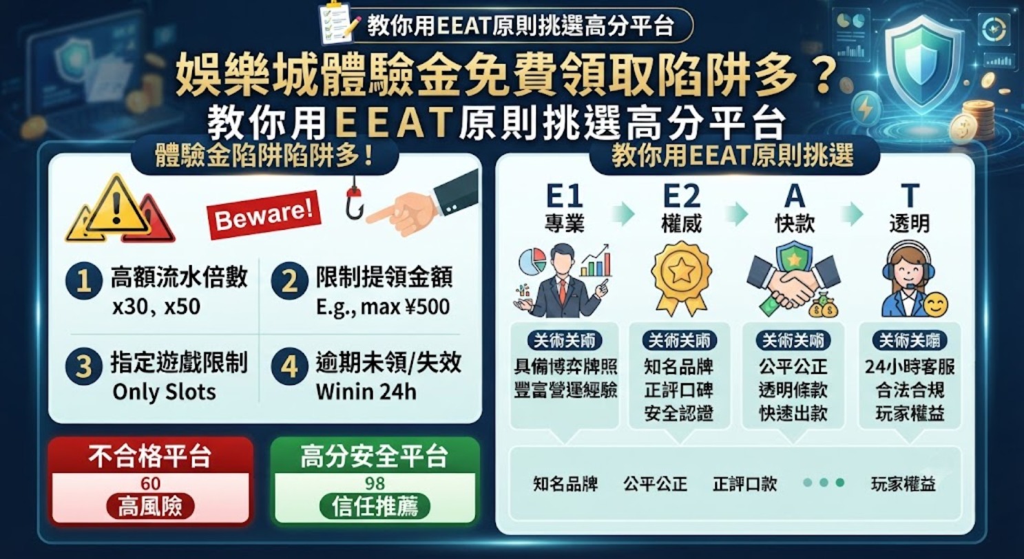 想評估高 EEAT 認證平台的優惠條款，建議先觀看詳細評測。